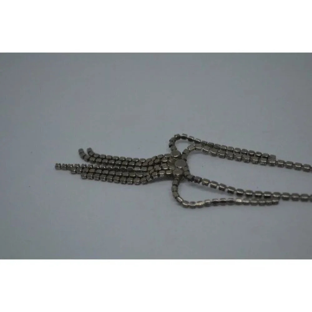 Clear Rhinestone Necklace Vintage - Picture 7 of 7
